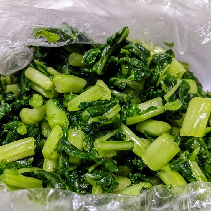 ポリ袋で簡単!大根葉の漬物